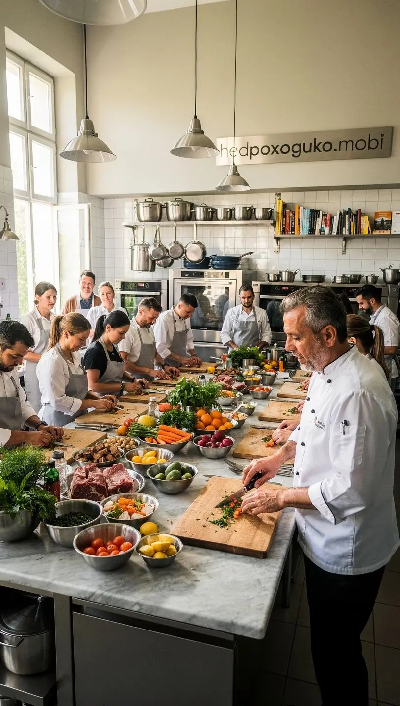 Konyhai menedzsment órán a diákok a költségvetést tanulmányozzák.